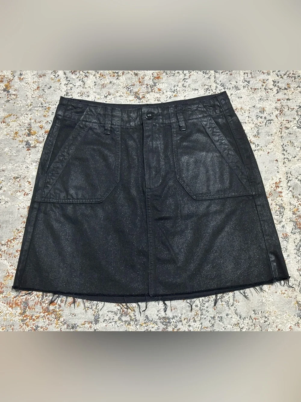 Paige coated utility skirt size 28 black